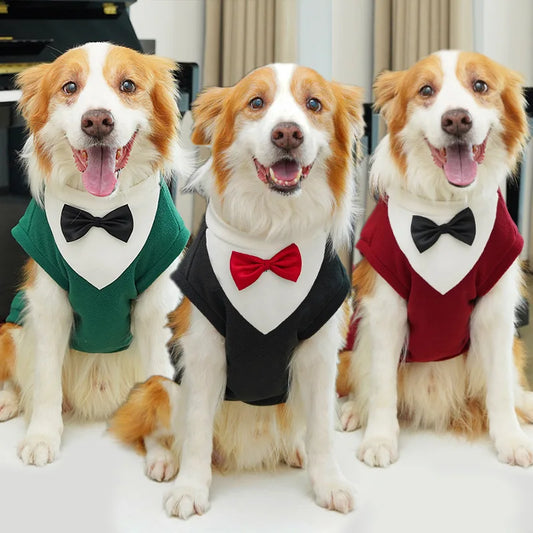 Autumn Winter Golden Retriever Tuxedo Vest Pet Formal Wear