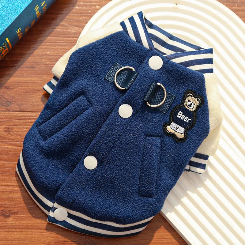 Puppy Coat With D Ring Outdoor Jacket Fleece For Dogs