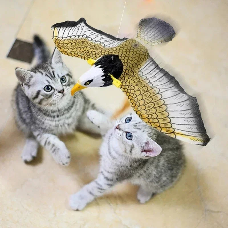 Interactive Cat Toy Electric Hanging Bird Teaser Wand