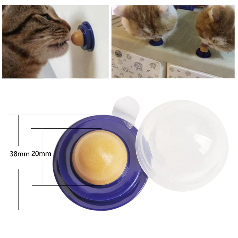 Nutrition Energy Ball Cat Treats With Transparent Cover Portable Snack