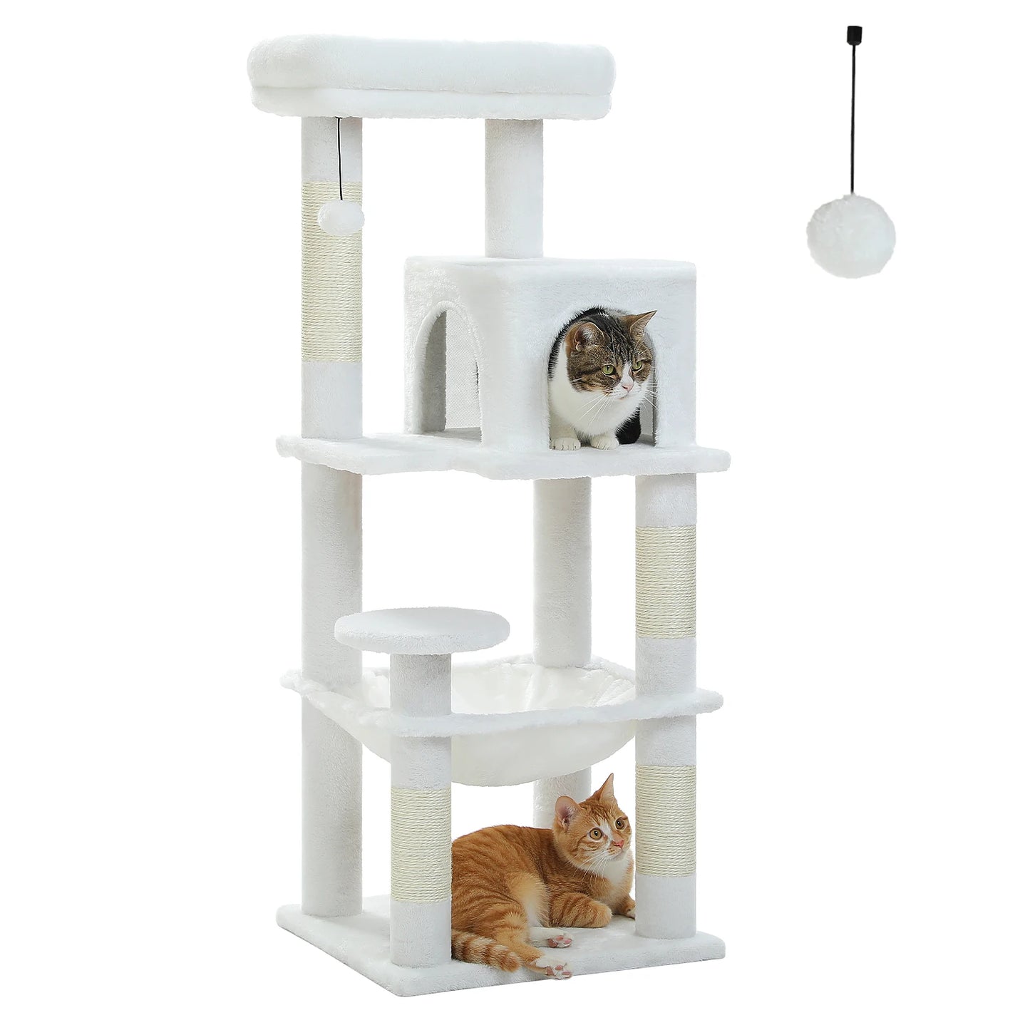 PETEPELACN Cat Tree Indoor Five Level Tower With Metal Frame