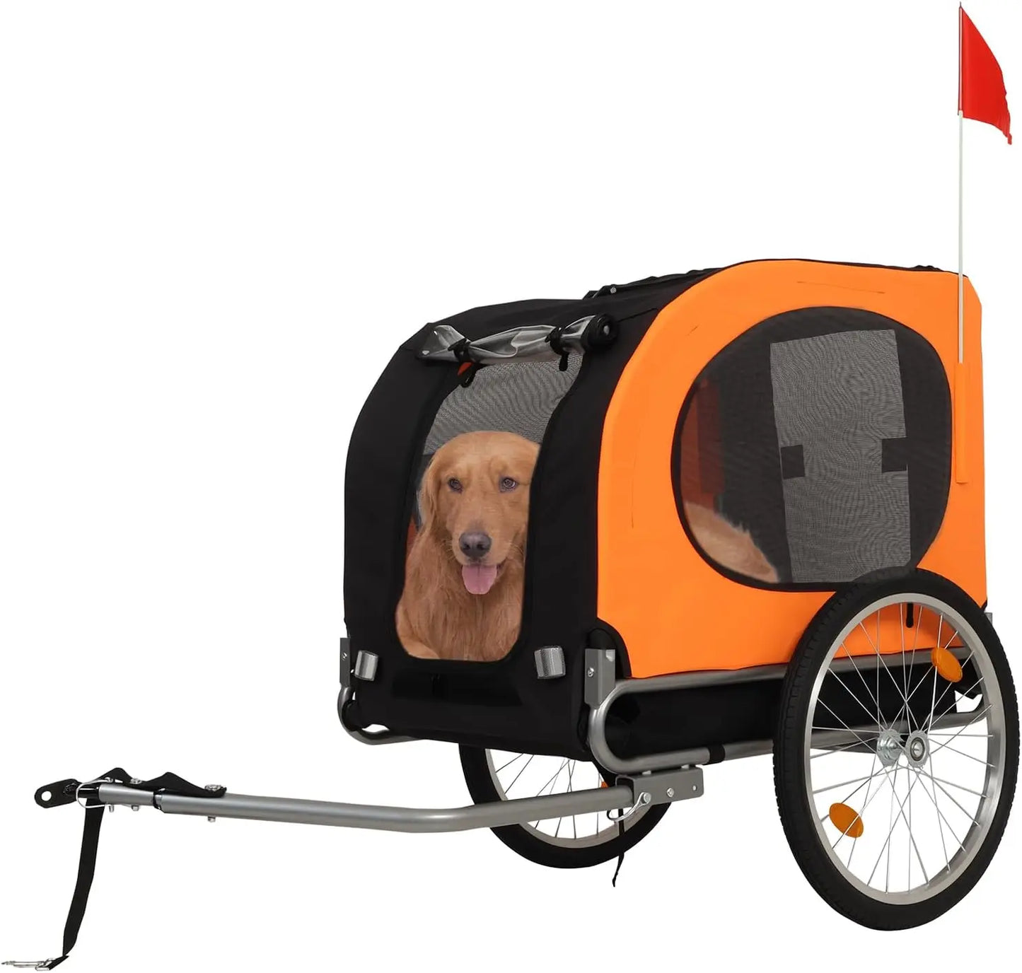 HiMISS Steel Dog Bike Trailer Folding With Universal Coupler