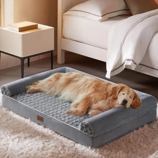 Orthopedic Dog Bed For Large Dogs Waterproof With Removable Cover