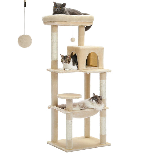 PAWZ Road Cat Tree Indoor 5-Level Tower With Scratching Posts
