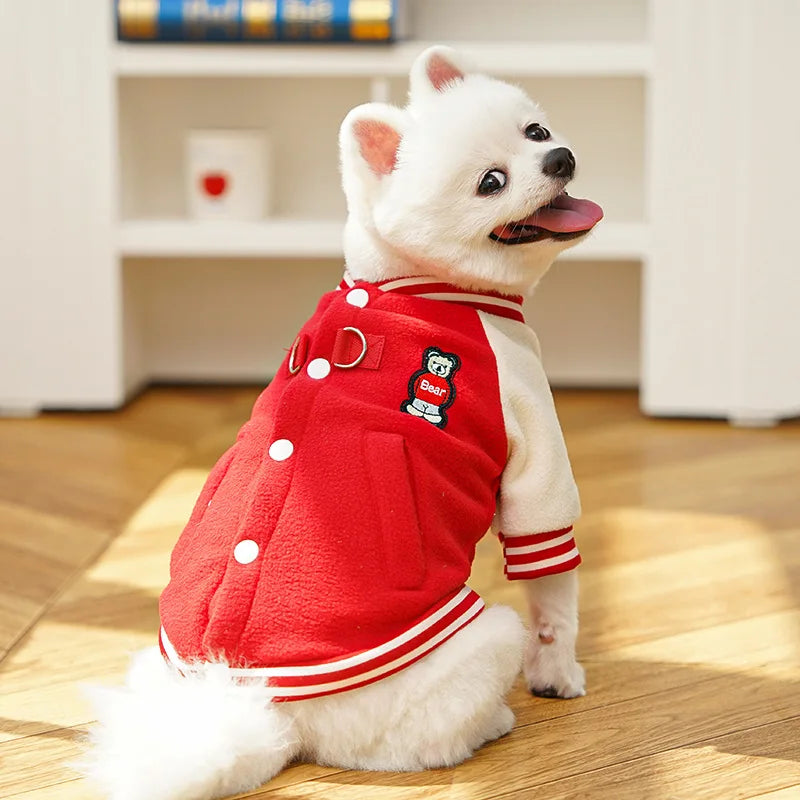 Puppy Coat With D Ring Outdoor Jacket Fleece For Dogs