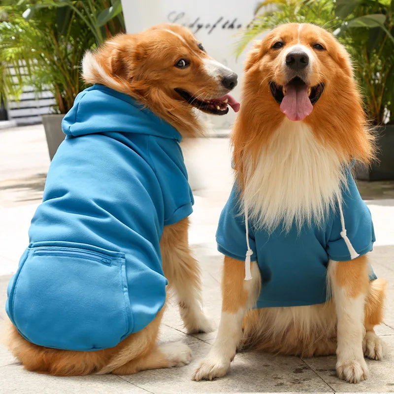Dog Hoodie For Large Breeds Autumn Winter Thermal Coat