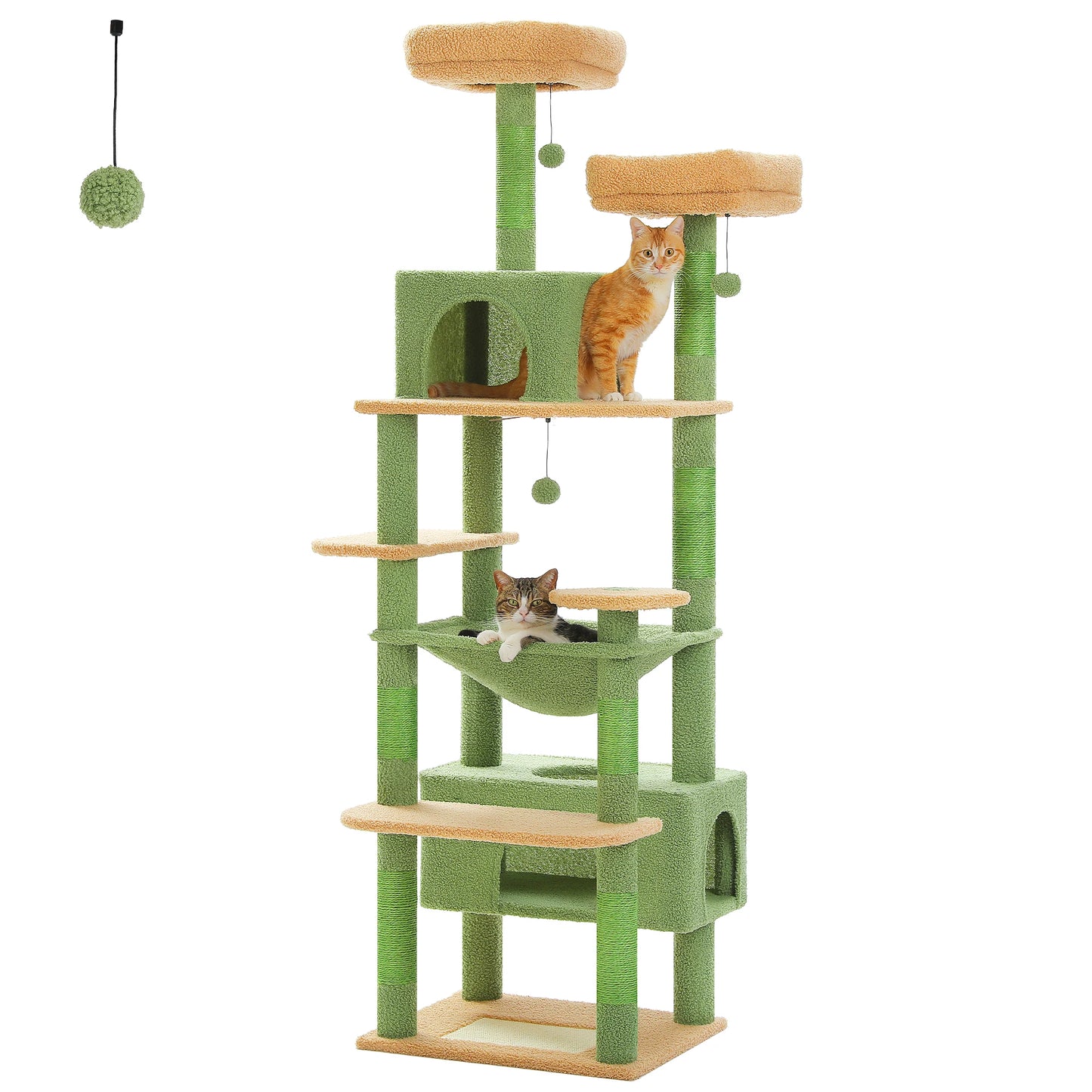 PETEPELACN Cat Tree Tower With Sisal Scratching Posts