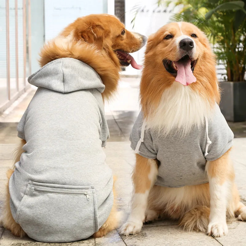 Dog Hoodie For Large Breeds Autumn Winter Thermal Coat