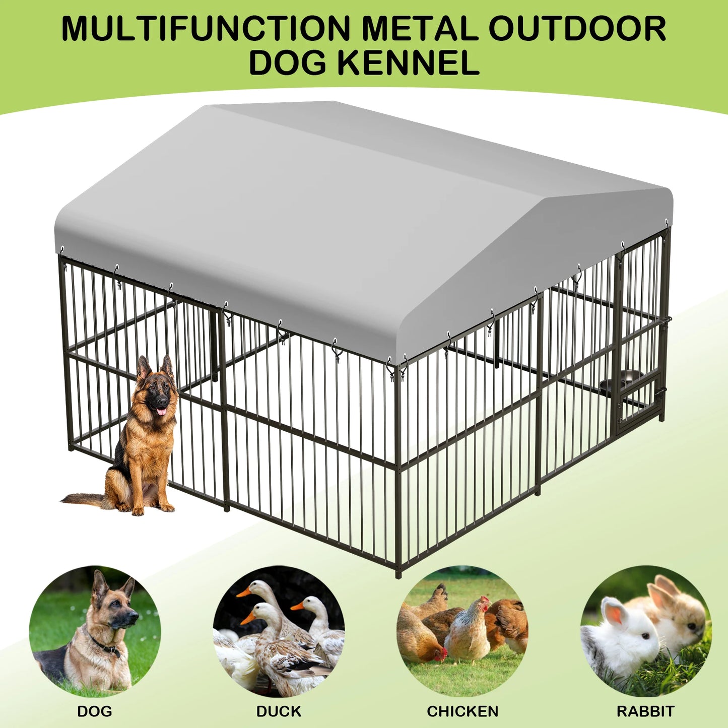 Twister CK Heavy Duty Outdoor Dog Kennel Roof UV Resistant