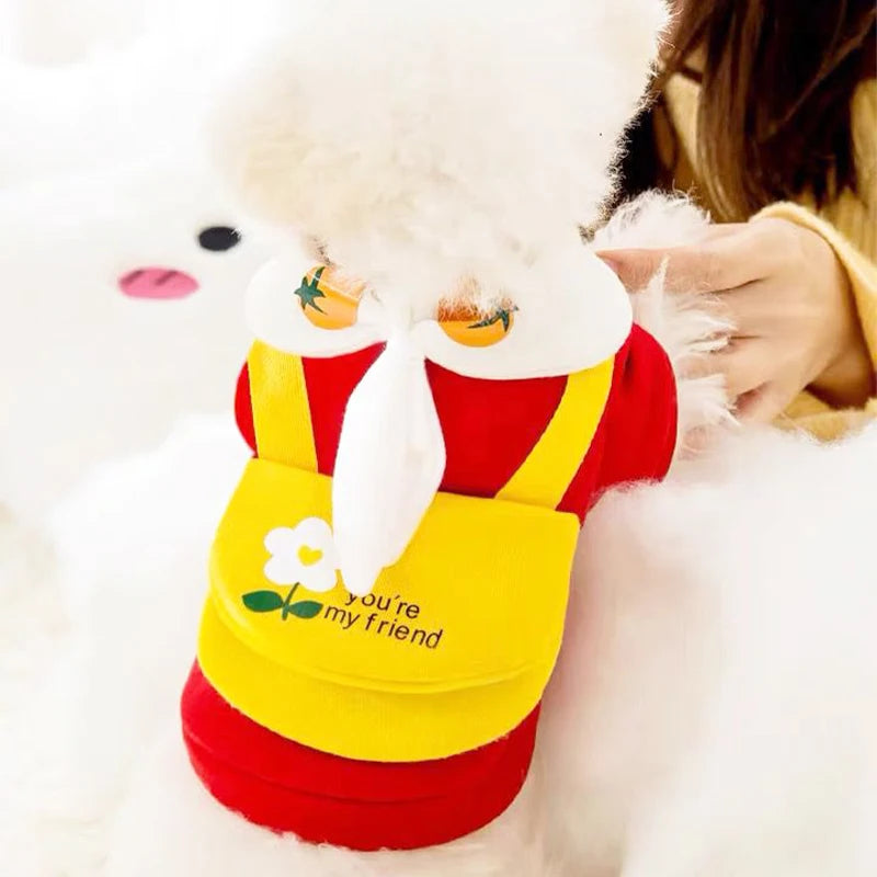 Winter Dog Hoodie Cute Cartoon Coat For Small Dogs
