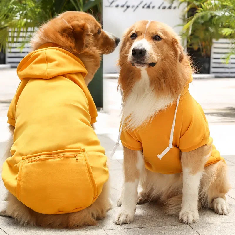Dog Hoodie For Large Breeds Autumn Winter Thermal Coat