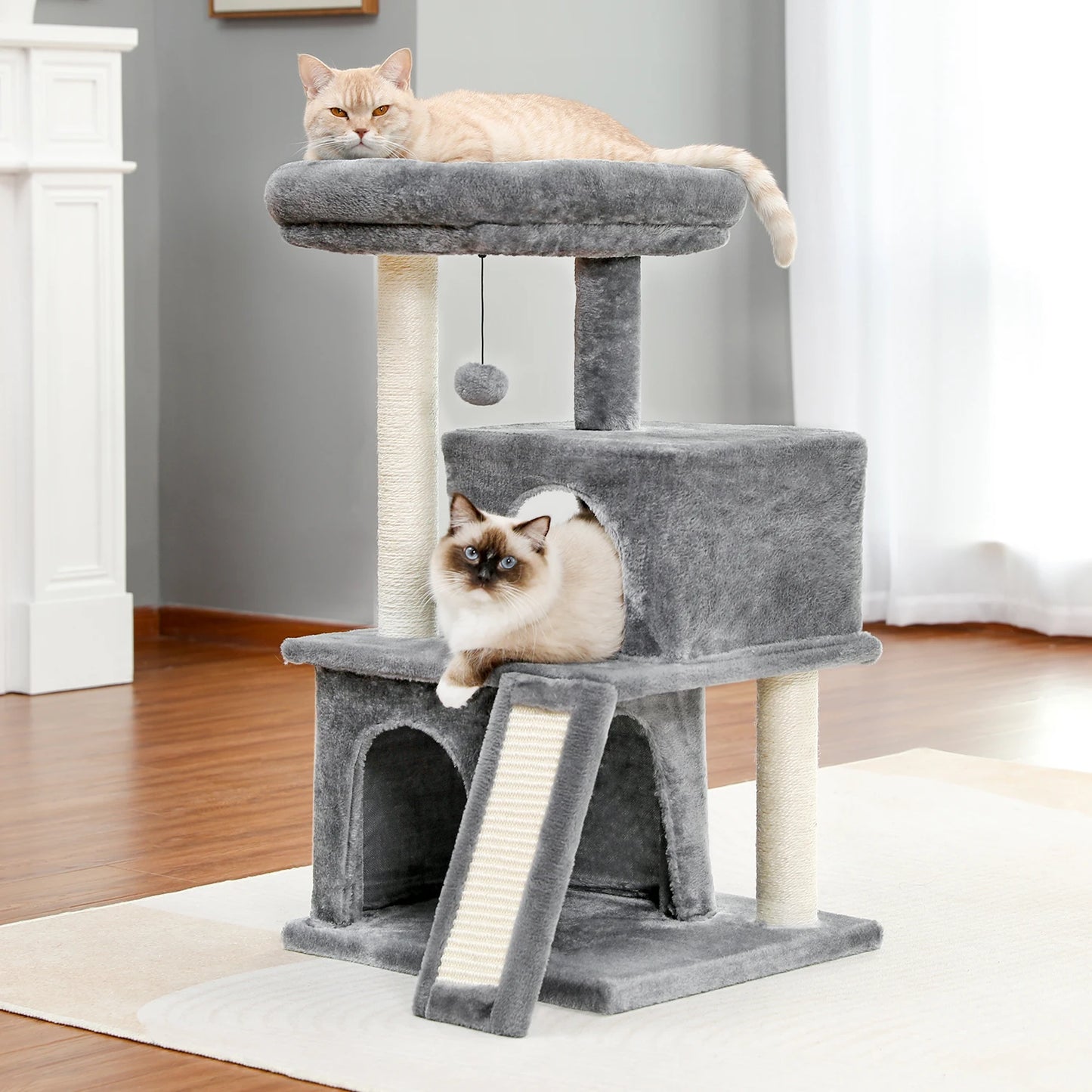 PAWZ Road Large Cat Tree Tower With Scratching Pad Included