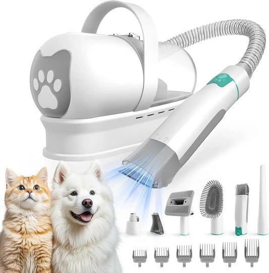 Pet Grooming Vacuum Kit With Clipper Nail Grinder 6 Tools