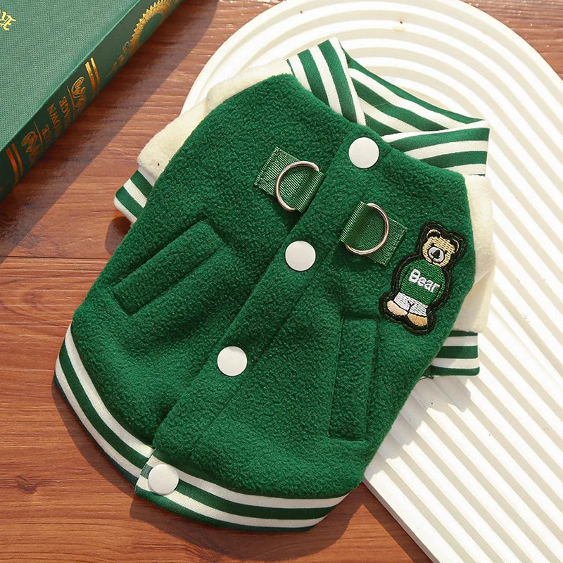 Puppy Coat With D Ring Outdoor Jacket Fleece For Dogs