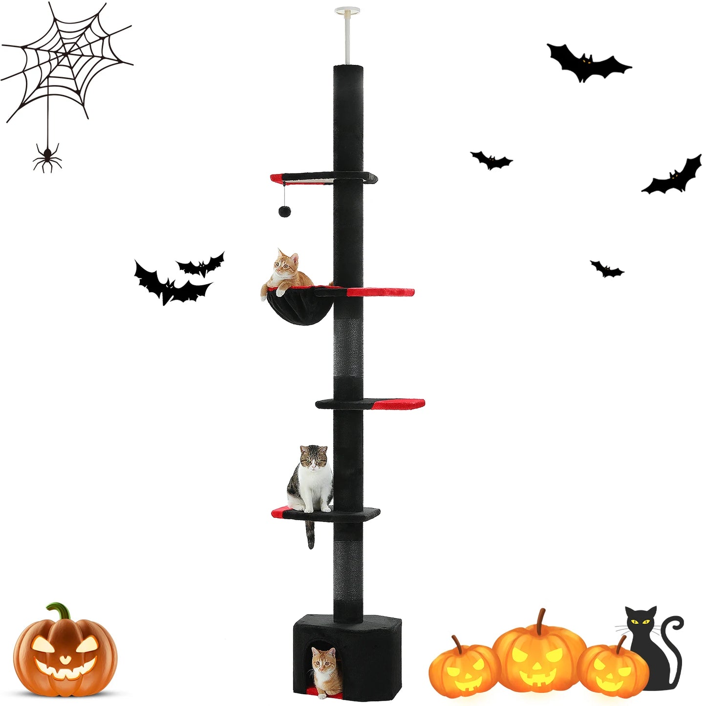 PAWZ Road Gothic Cat Tree Floor to Ceiling Tower Condo