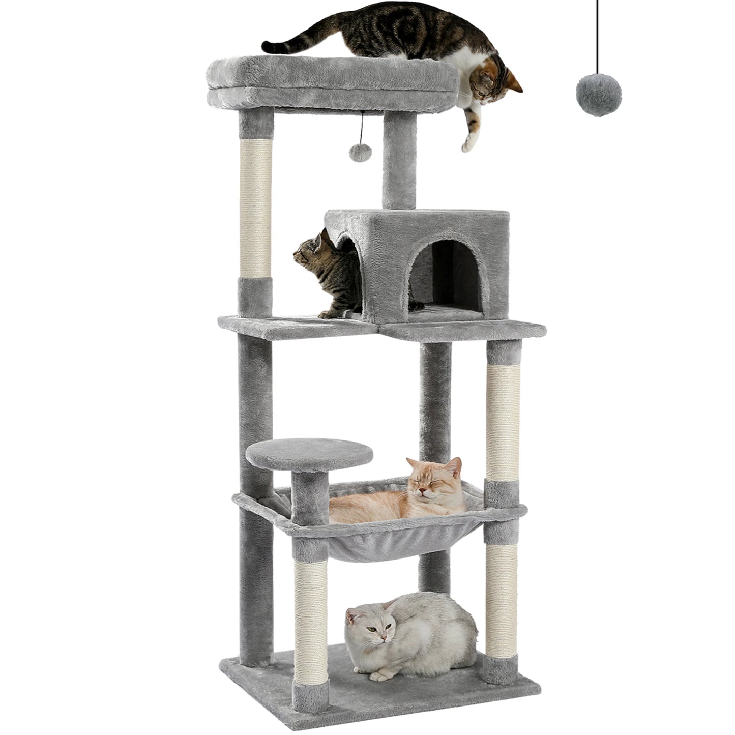 PAWZ Road Cat Tree Indoor 5-Level Tower With Scratching Posts