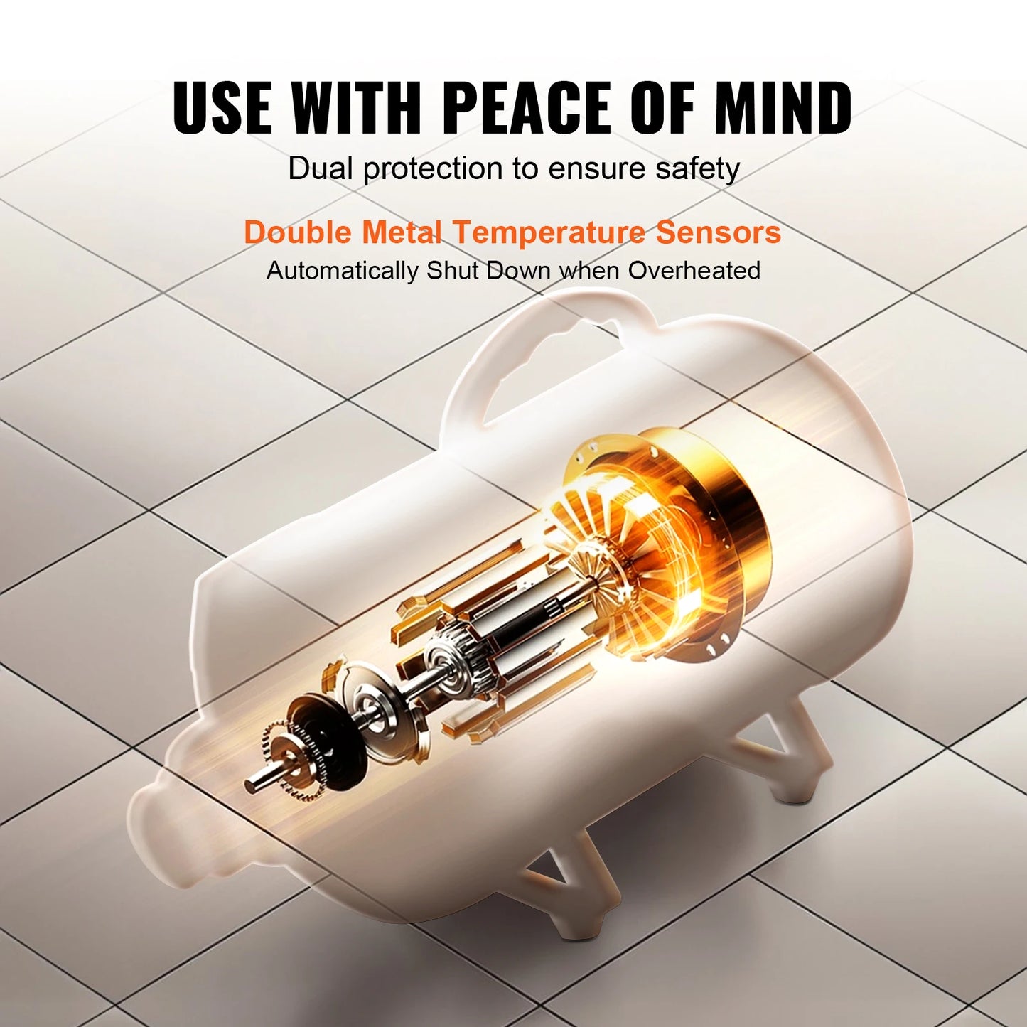 SucceBuy 2000W Dog Dryer With Adjustable Speed and Nozzles