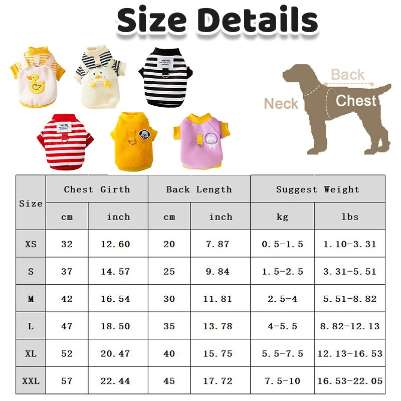 Winter Dog Hoodie Cute Cartoon Coat For Small Dogs